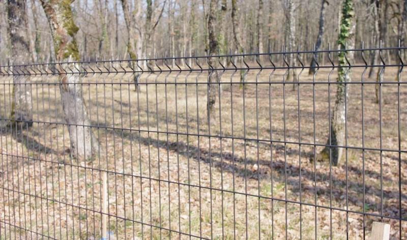 PANNEAU ZEPHYR 44 MEDIUM GRIS 7016 L 2 M HT 1.23 M DIAM FIL 4 MM - MAILLE DE 200 X 55.5