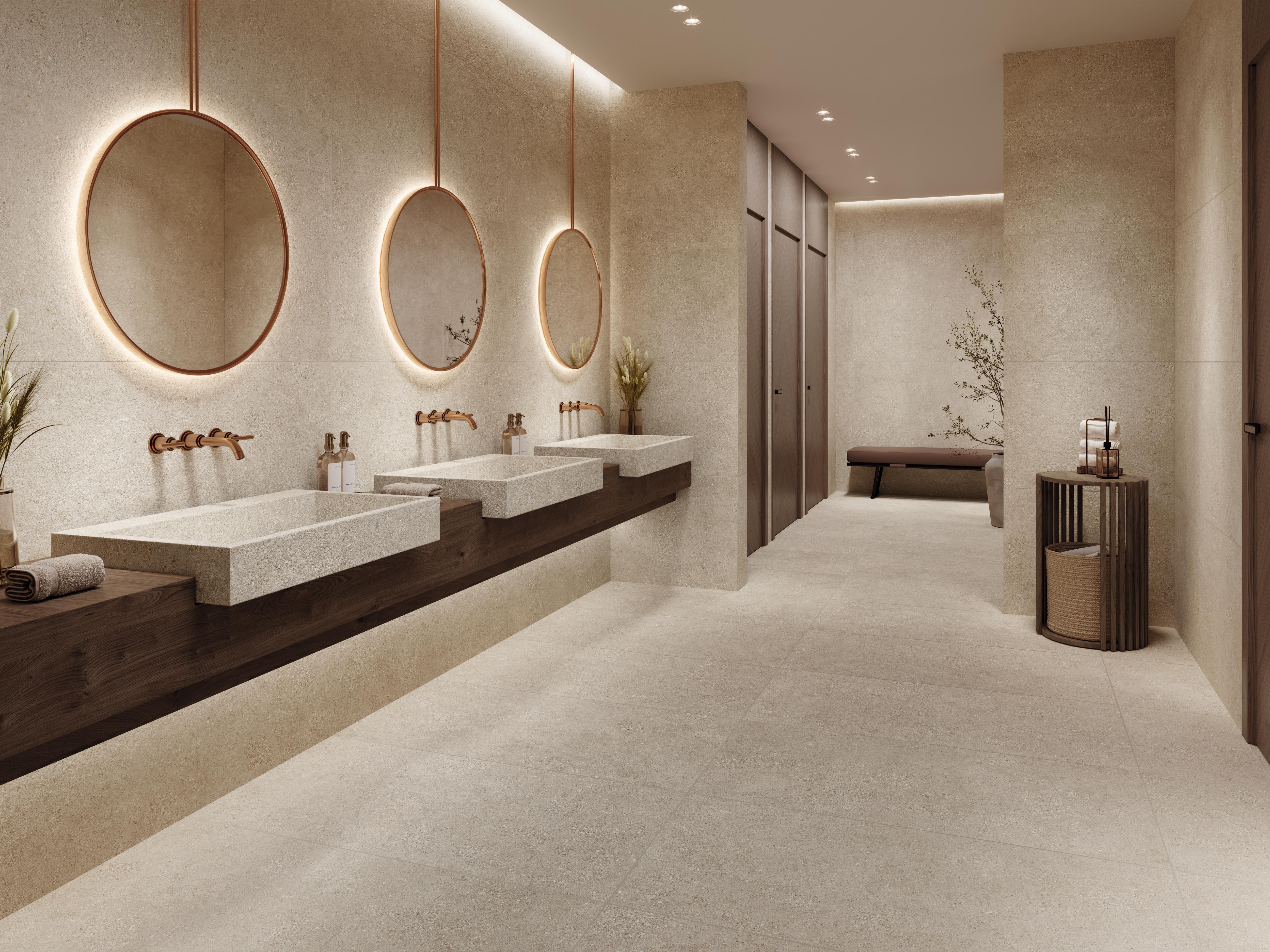 Carrelage sol intérieur NORDBY 60x60cm ép.9,5mm - Rectifié - Beige