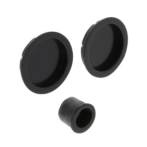 Kit de poignées cuvette ronde à encastrer BDC – Zamak noir