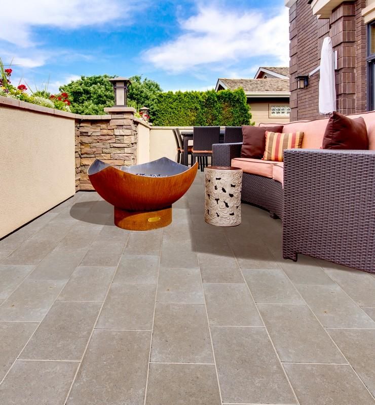 Dalles Pierre d'Egypte LUXOR GREY Tumbled 40 x 60 ép. 2 cm