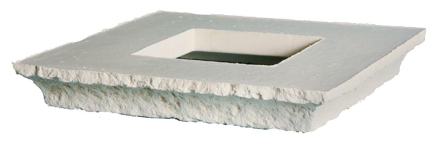 Dessous de chapeau pour pilier RENAISSANCE L.66x l.66x Ht17cm - Coloris Ton Pierre