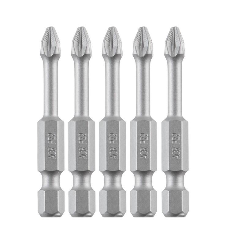 EMBOUTS DE VISSAGE ALLONGES - Embout Pozidriv Longueur totale mm 50 - Taille Pz2