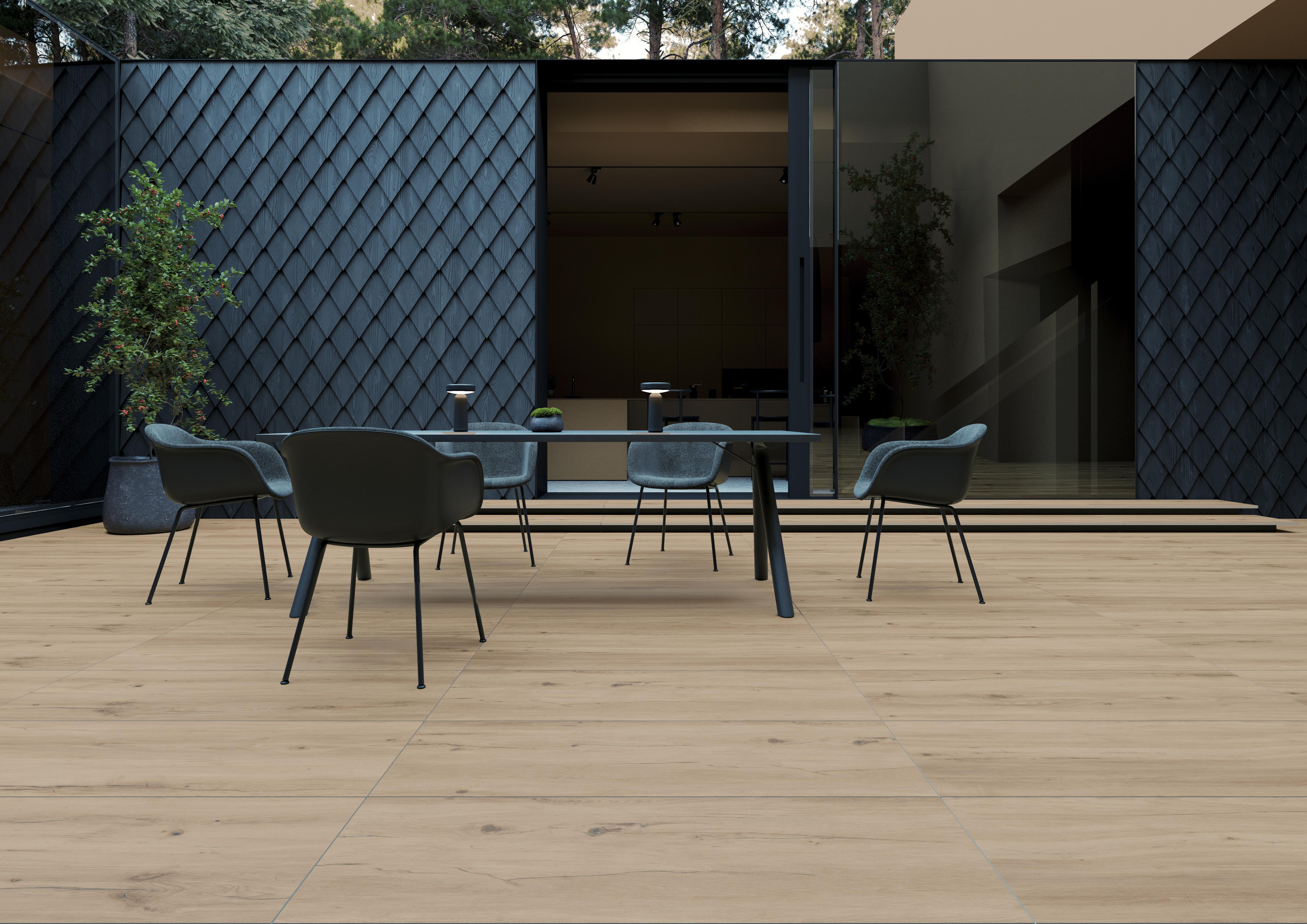 Carrelage extérieur CORAX 40 x 120CM ép.20MM - Rectifié - Wood Mocha