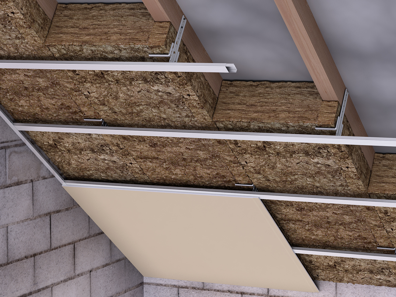 Panneau isolant en laine de roche Rockcomble Evolution L 1350 x l 500 x ép 200 (mm) R=6,05