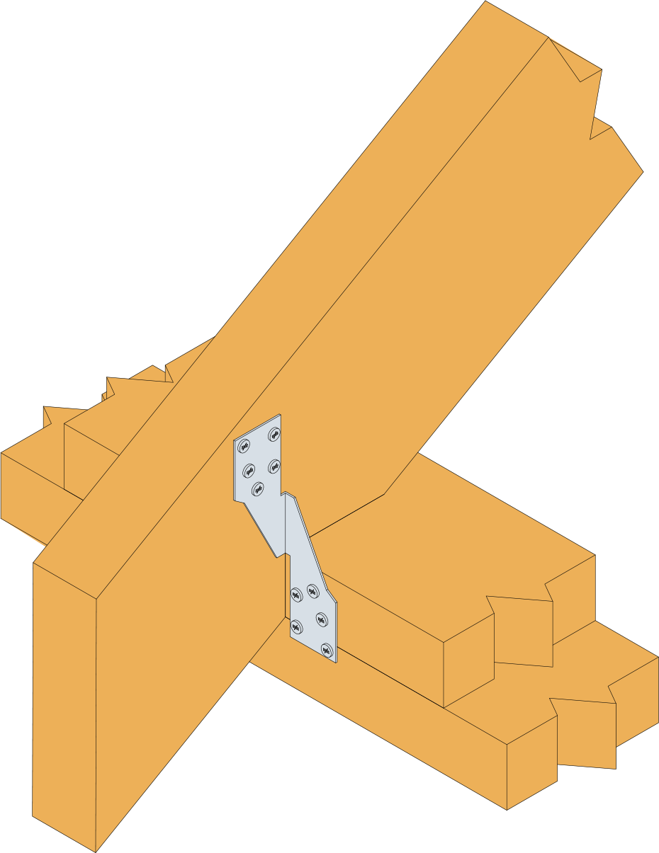 ETRIER POUR FERMETTE ET CHEVRON 152 X 40