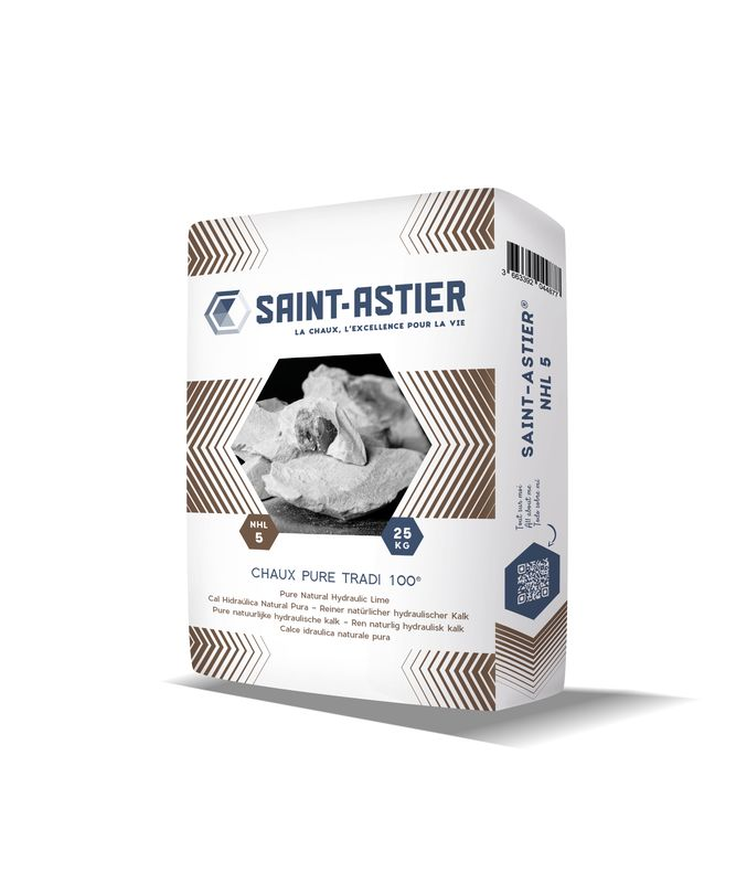 Chaux grège hydraulique naturelle pure TRADI NHL5 25KG