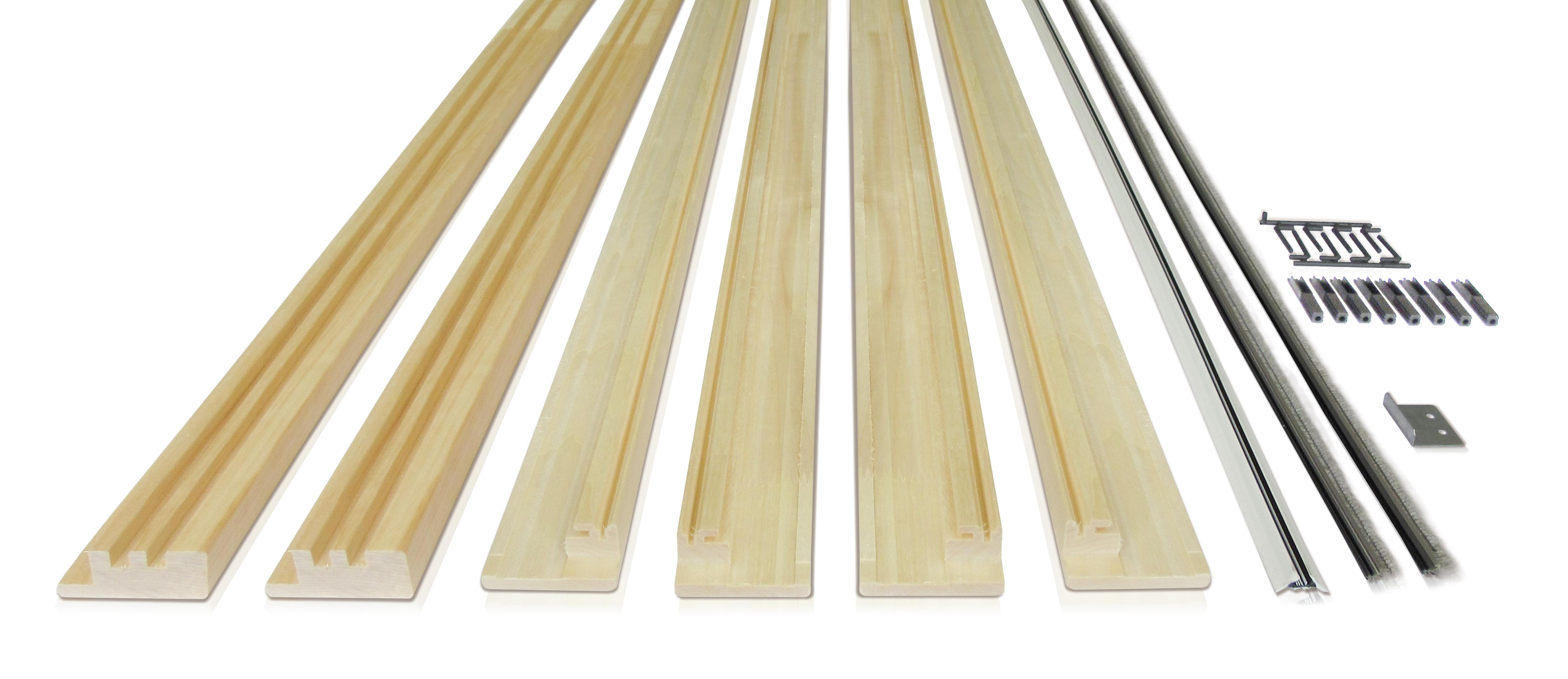 Habillage SPEEDY  EXTENSION pour châssis UNIQUE 95/100 porte coulissante - Bois brut à peindre