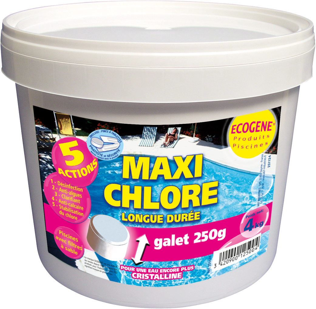 Galet maxi chlore 5 actions 4KG