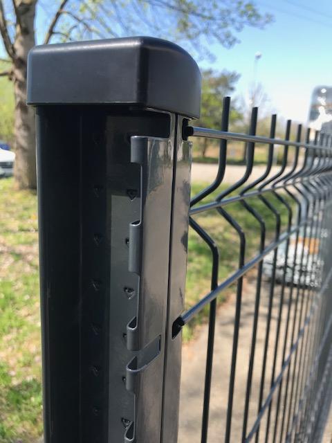 Poteau à  Encoche TITAN Ht 2,30 m - Gris 7016