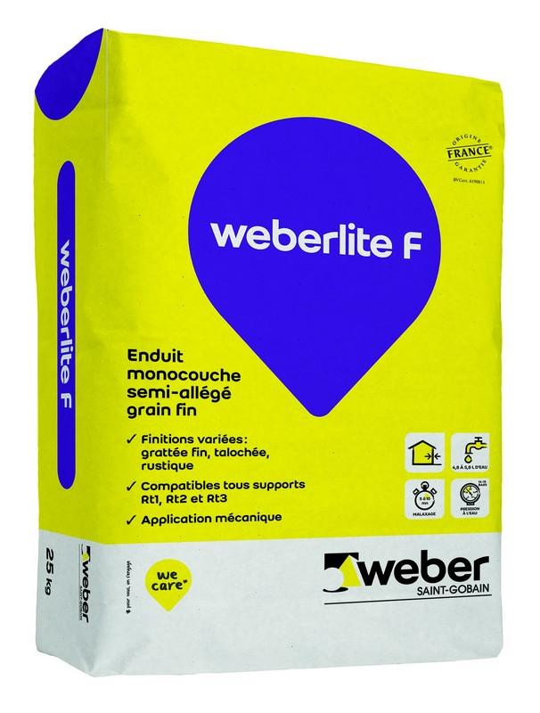 ENDUIT MONOCOUCHE ALLEGE WEBER.LITE F 36-112 25KG