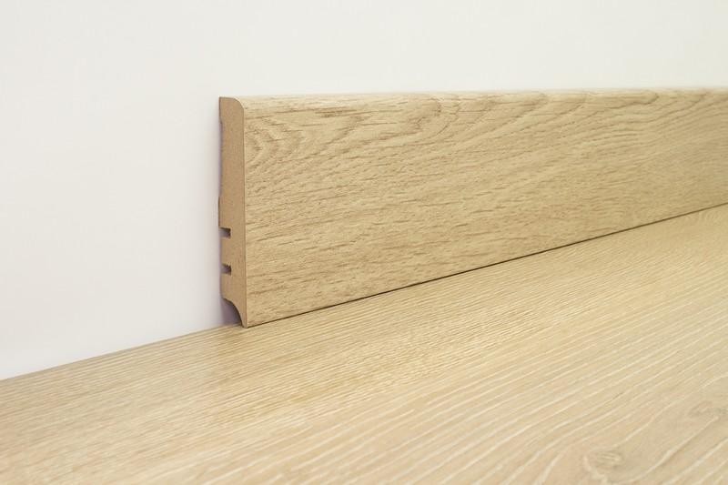 Plinthe pour stratifié OSMOZE - H80x15x2200mm - 410 Chêne des Alpes