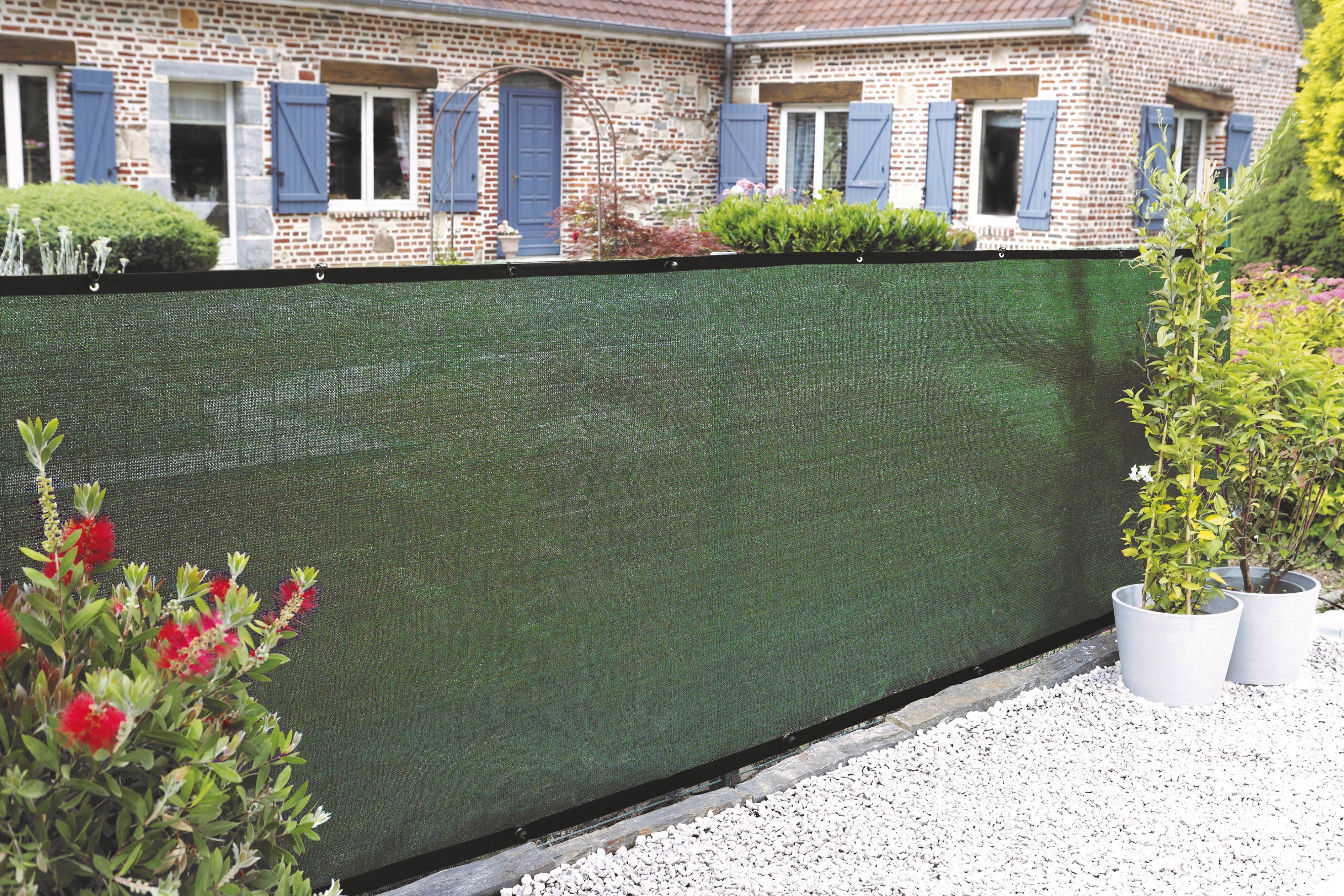 Brise-vue - HDPE, anti-UV, anthracite, 350 g/m² - occultant 5/5 - 1 x 3 m