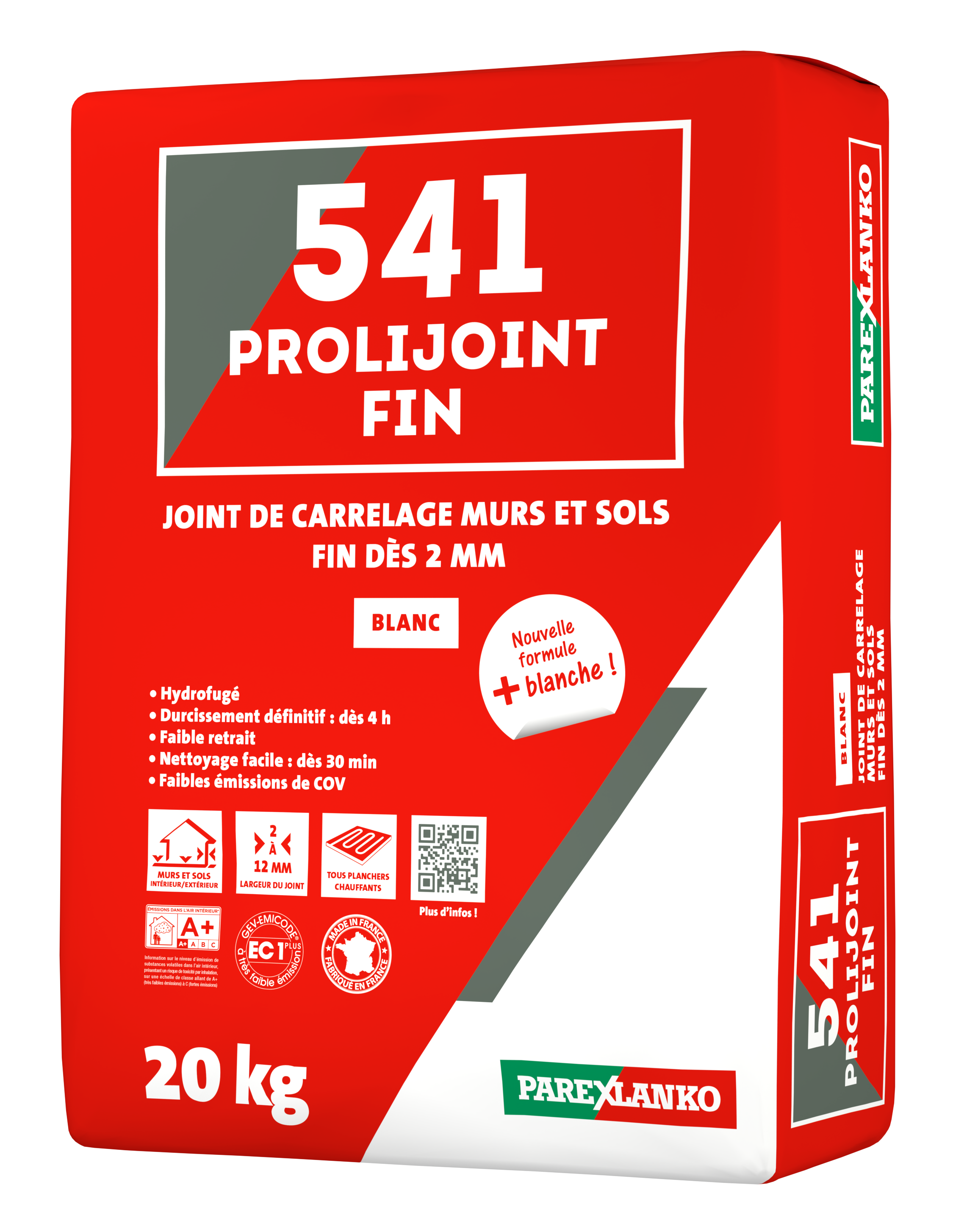 Joint carrelage PROLIJOINT fin classique mur et sol CG2 WA gris ciment 5kg (541)