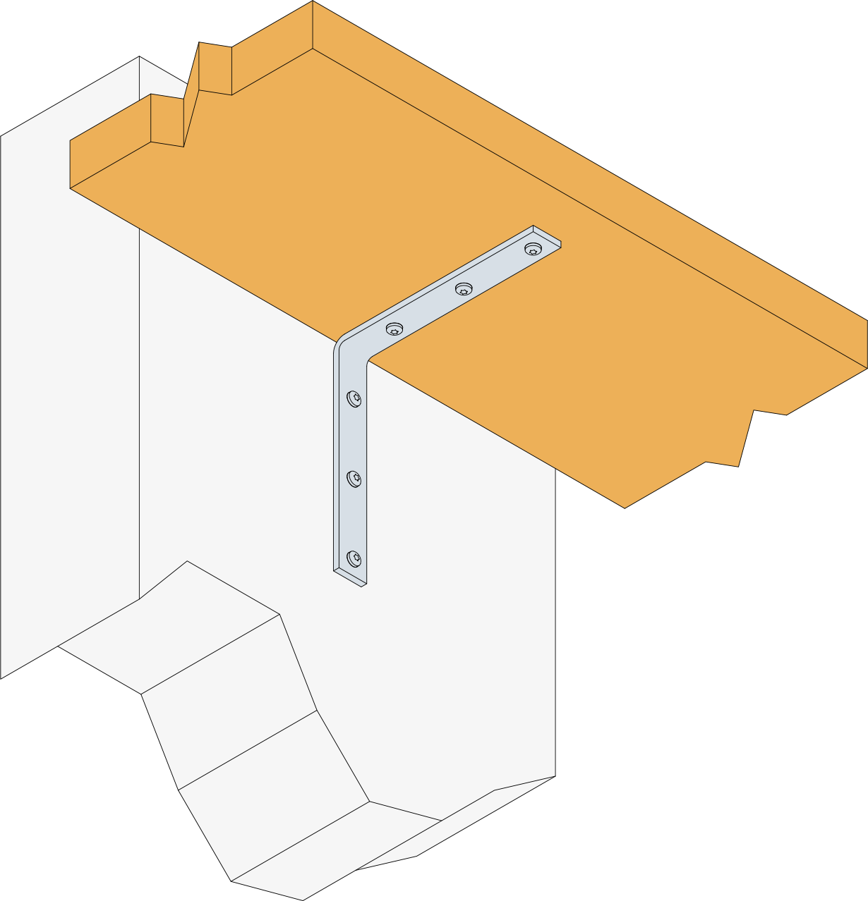 EQUERRE DE RENFORT 18 X 70 X 70 X 4