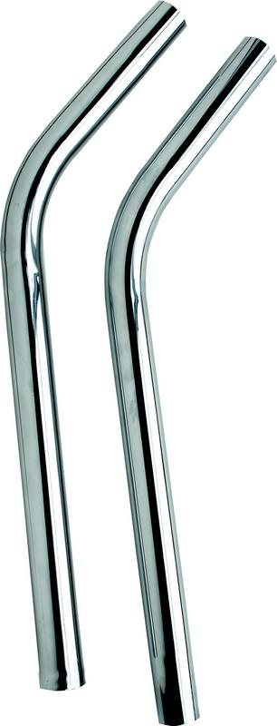 TUBES S EN ACIER CHROME 50 CM 2 PIECES DIAM. 38