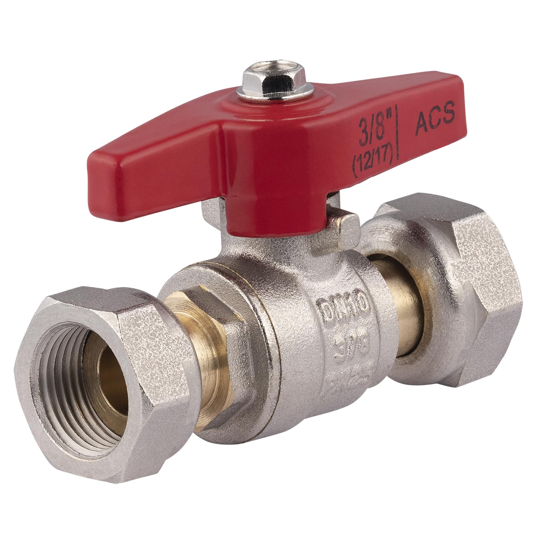 VANNE SPHERE PAPILLON ECROU.L FF 3/8 