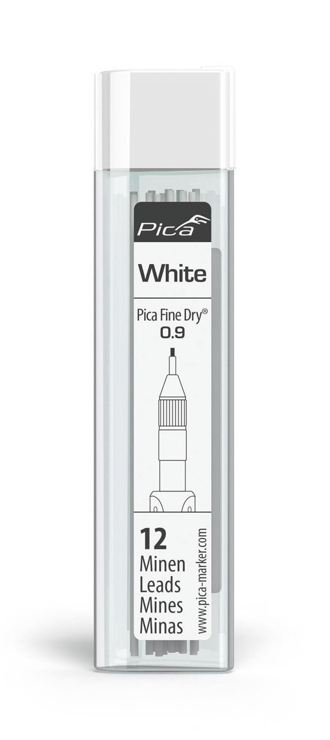 Mines blanc pour marqueur fine dry12 mines - Pica