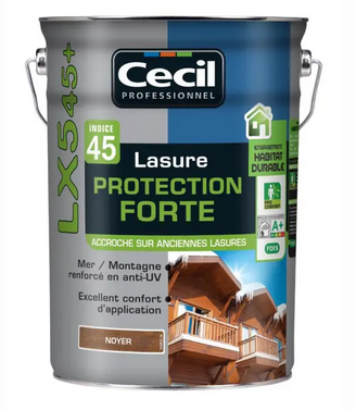 Lasure Protection Forte LX545+ - Noyer - Pot de 5L