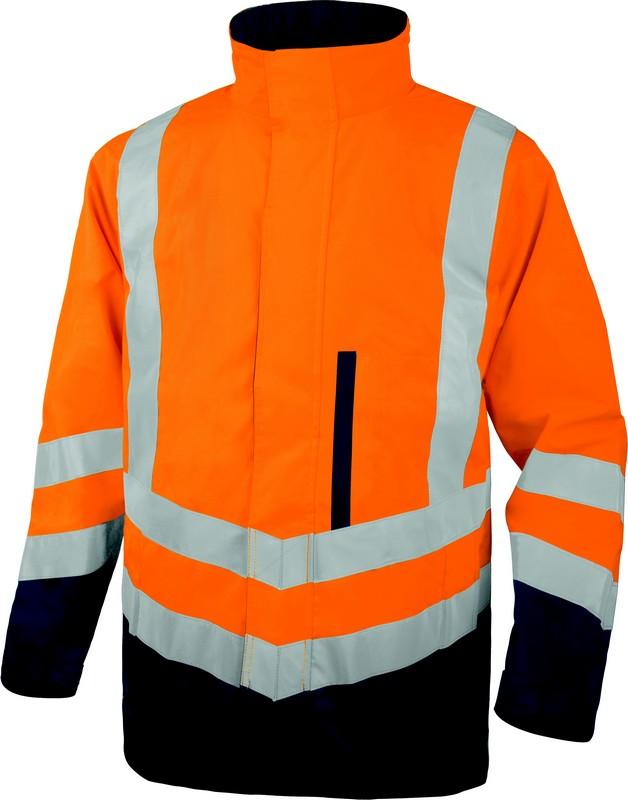 PARKA 4-1 HV ORANGE FLUO ET GILET OPTIMIUM EVOLUTION TAILLE L