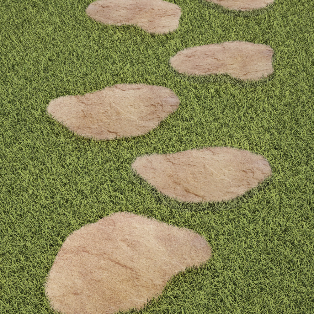 Pas Japonais Rond SEND48 Bronze marbré 48 x 36 x 3,5 cm