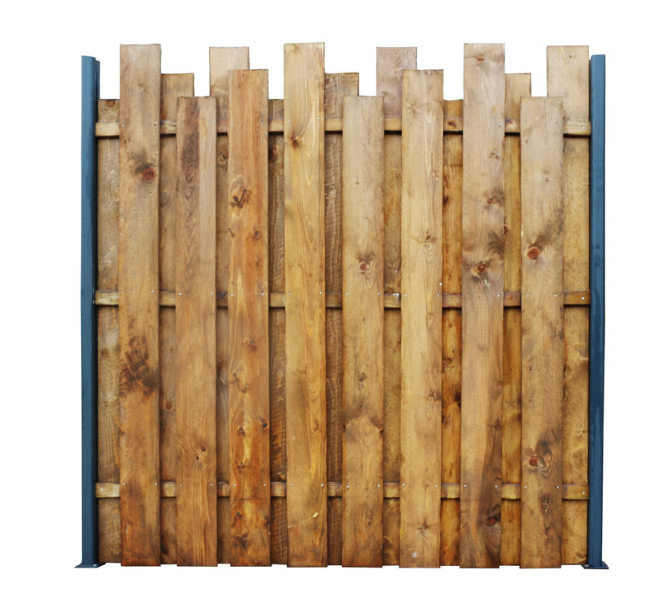 Kit de clôture Vertiwood sapin blanc traité classe 3 brun en 22mm - 1,80m x 1,70m / 1,90m