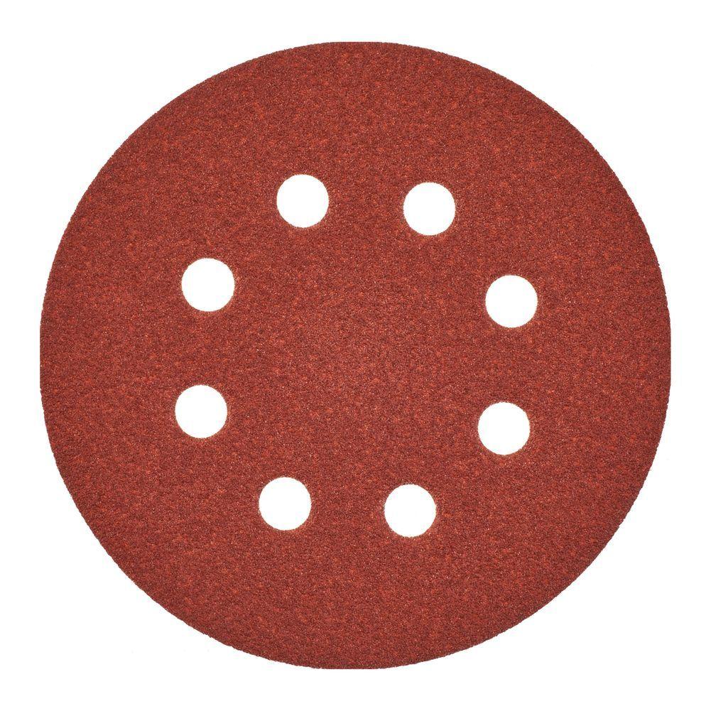 ABRASIF DIAMETRE 125 TROUS 8 GR80 X5