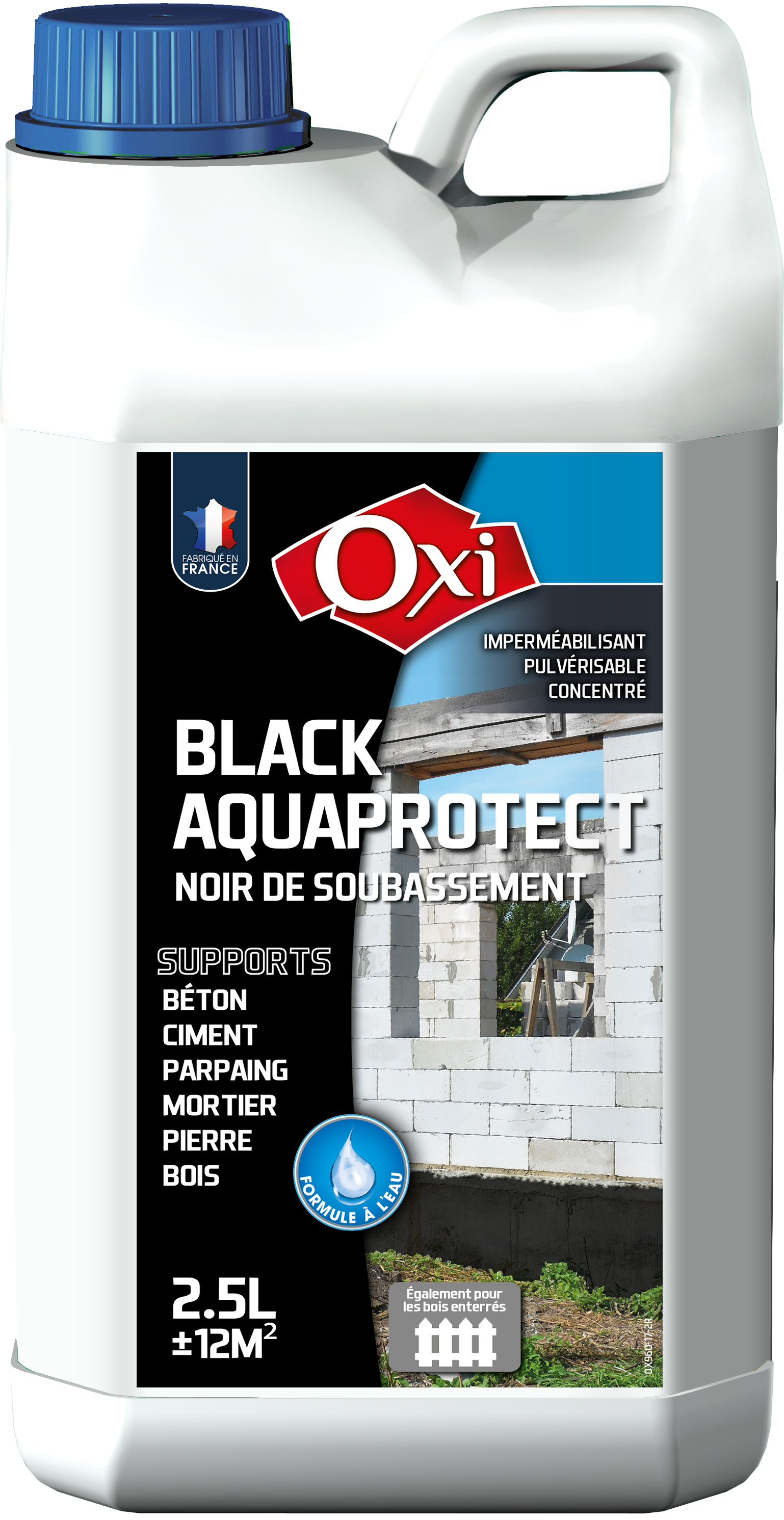 Noir de soubassement BLACK AQUAPROTECT OXI - Bidon de 2,5L