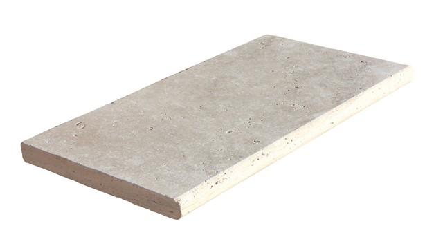 Margelle CLASSIC Tumbled Bord 1/2 rond 33 x 61 x 3,2 cm Travertin 1er choix  