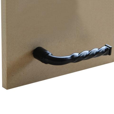 Paire de poignées torsadées en aluminium laqué noir