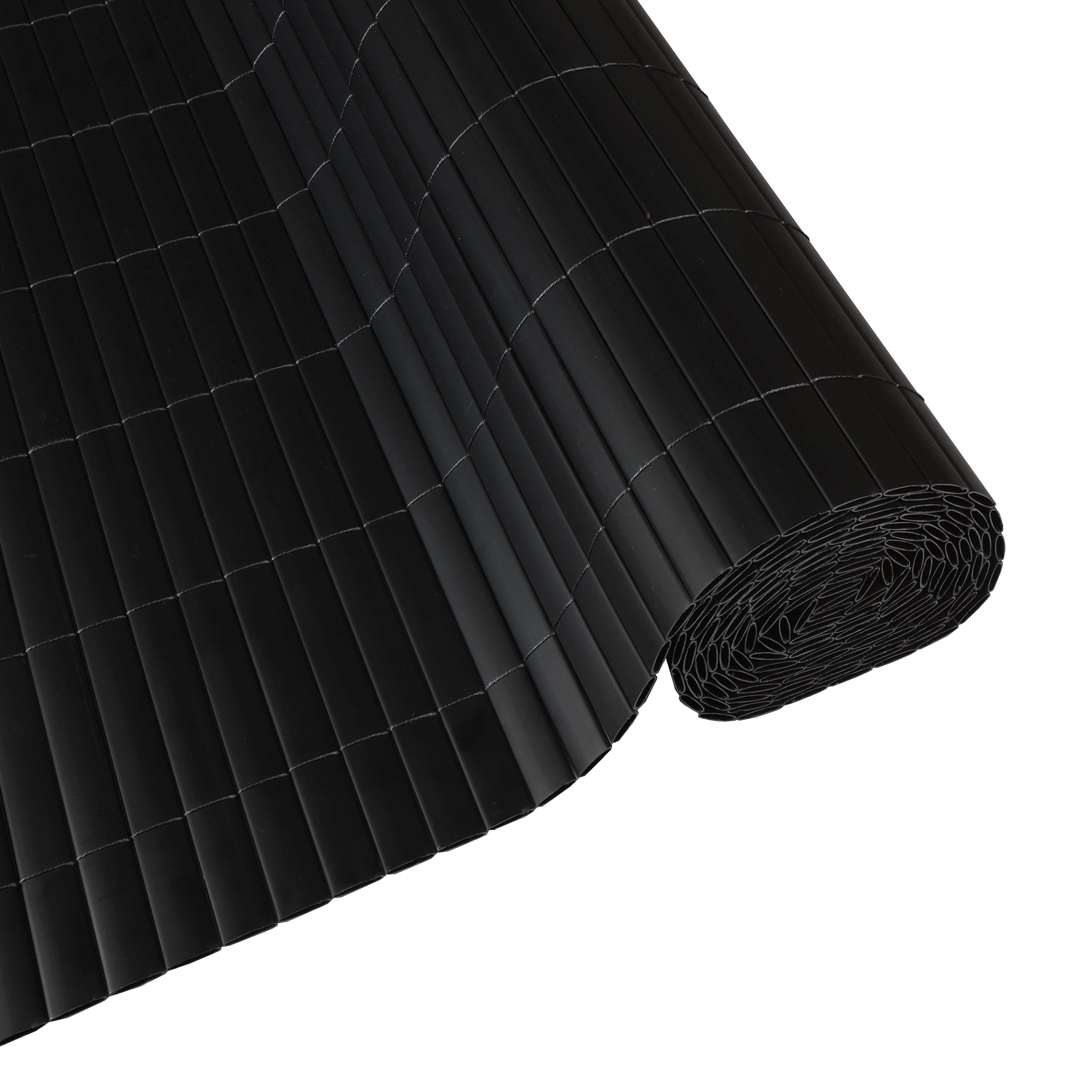 Canisse PVC double face, anti-UV, largeur lame 19 mm, anthracite - occultant 4/5 - 1,5 x 3 m