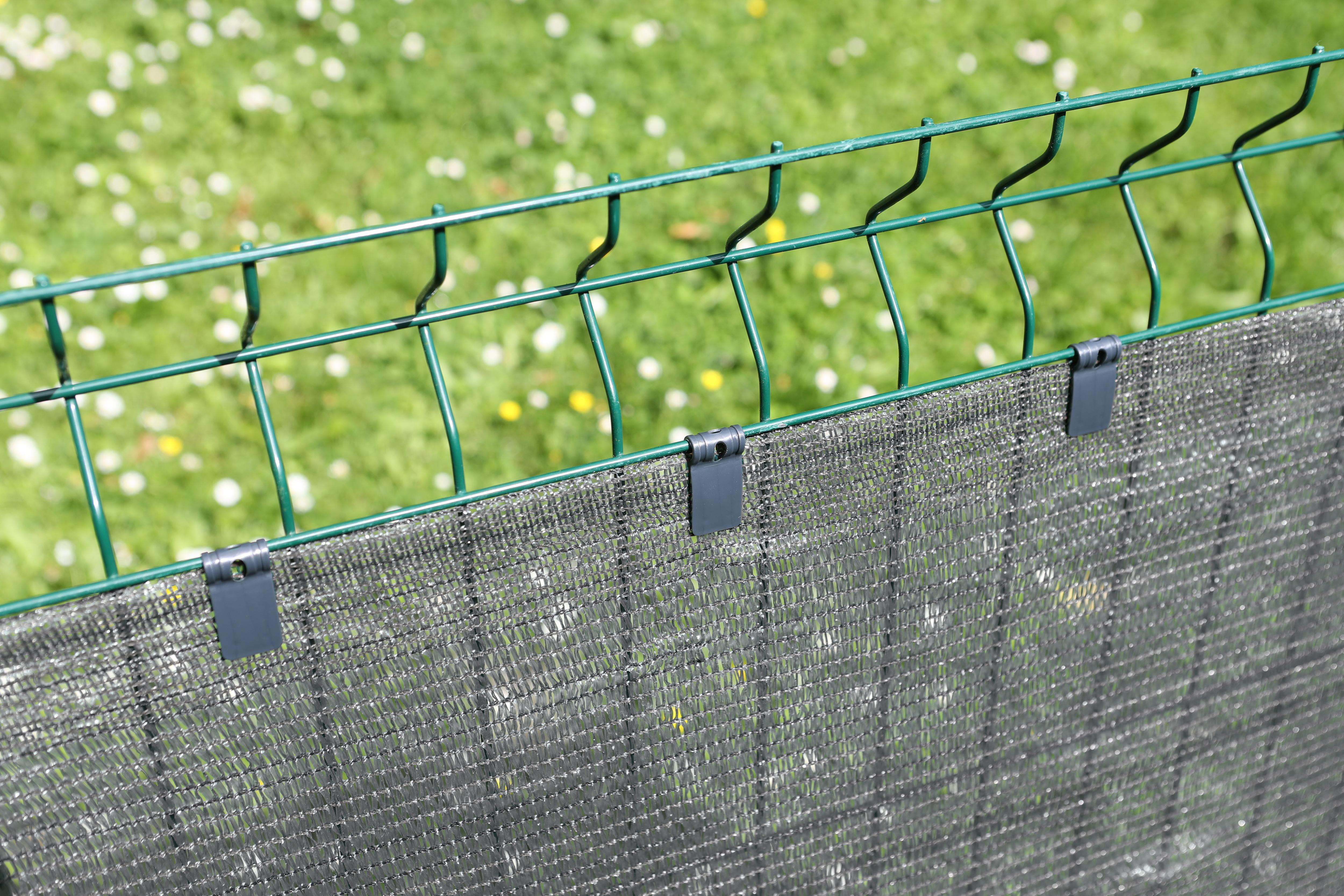 CLIP DE FIXATION POUR BRISE-VUE VERT 20 PCS  