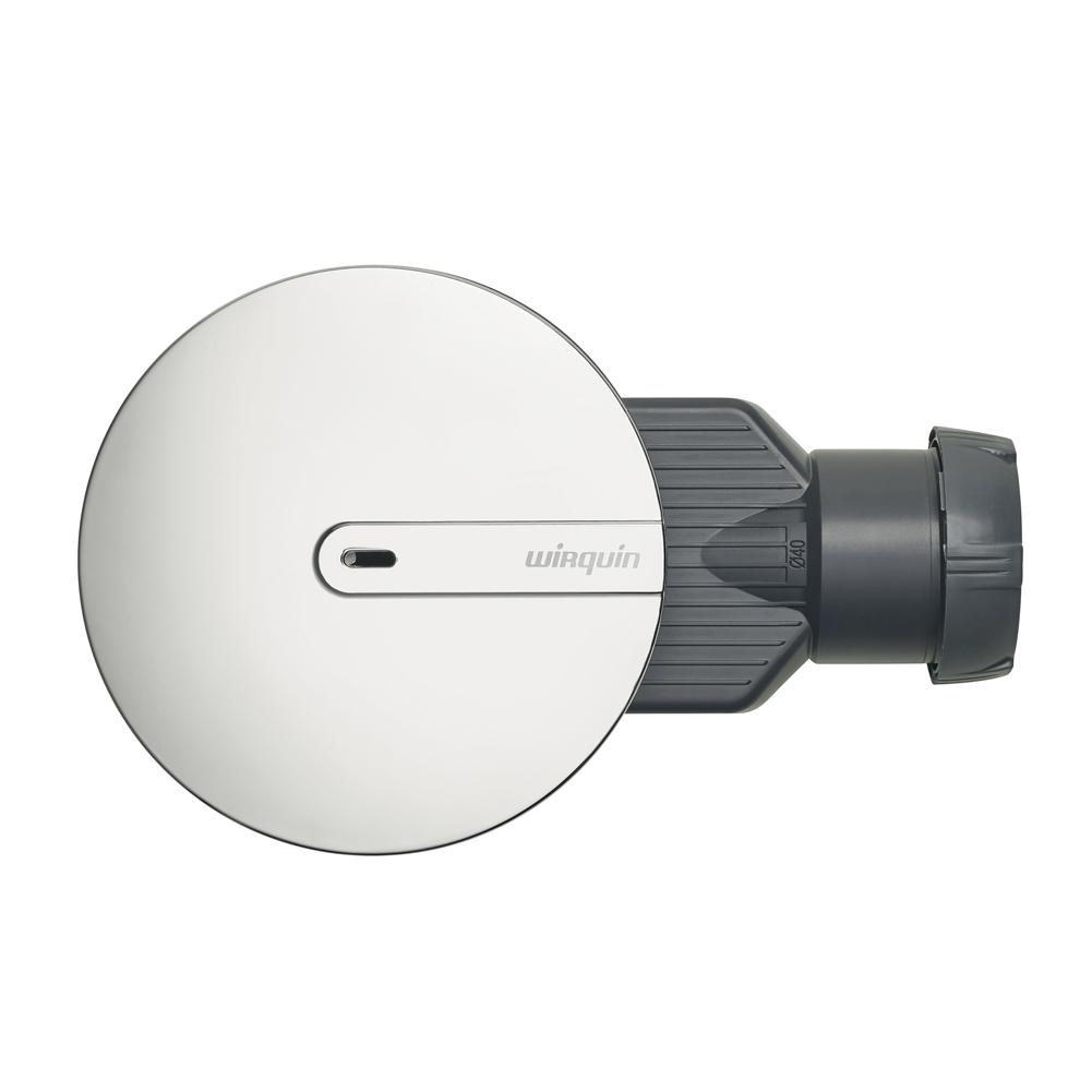 Bonde de douche SLIM+ Ø 90 mm extraplate dôme abs chromé sortie horizontale                      