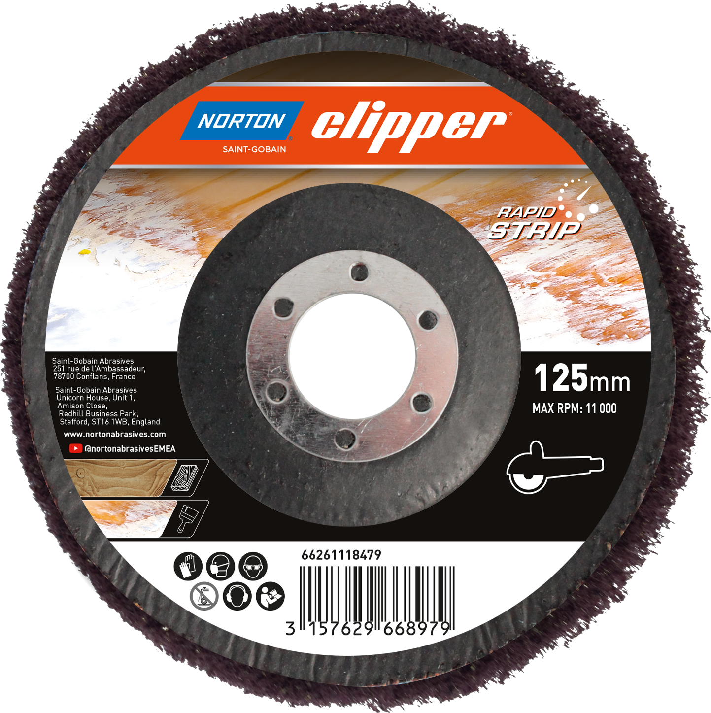 Disque de decapage CLASSIC BOIS/VERNIS 125MM