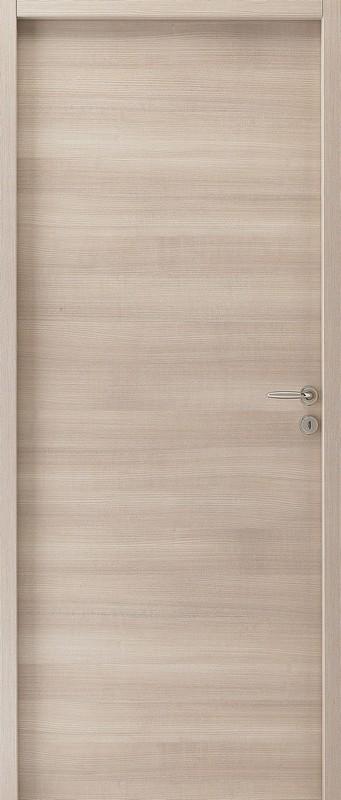 Porte ELIS à Recouvrement Alvéolaire -  Finie Usine Frêne naturel - Poussant Gauche - 204x73cm