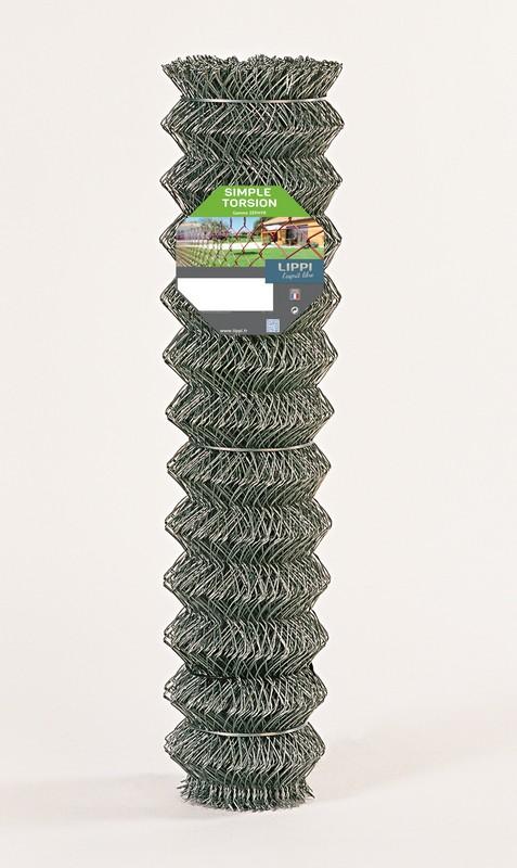 GRILLAGE SIMPLE TORSION GALVA 1 M RL 25 M MAILLE DE 50 X 50 DIAM 1.9 MM