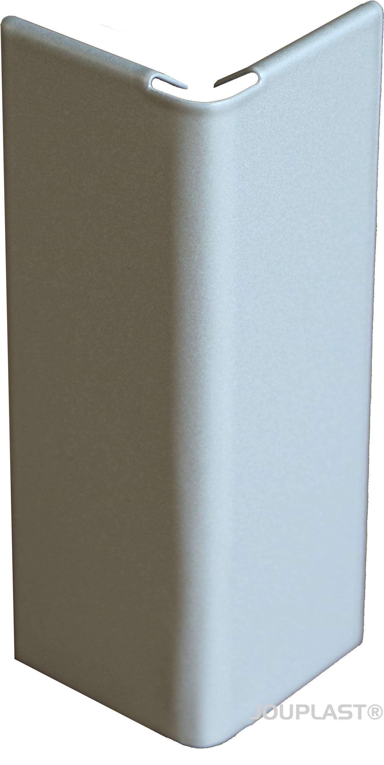 Jonction angle sortant long. 100MM -  Laqué Gris aluminium