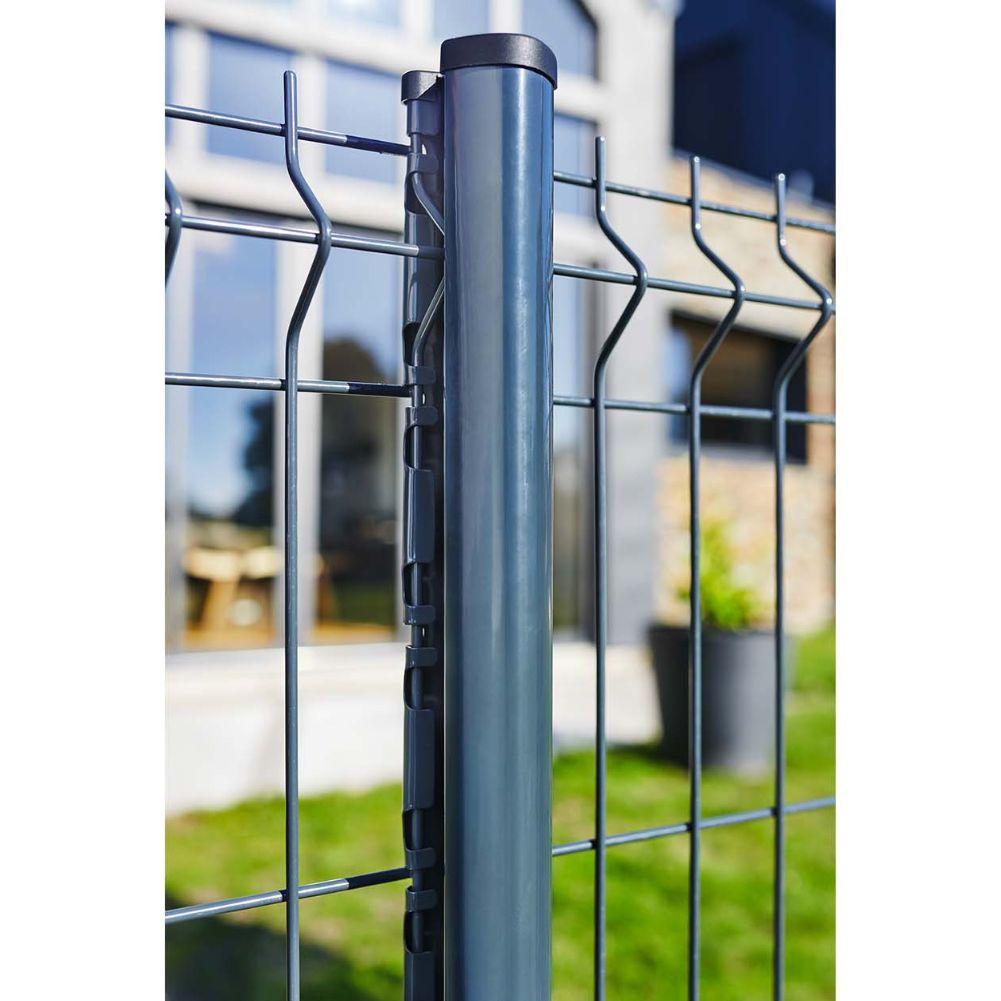 POTEAU A ENCOCHE AXOR PLUS + PLATINE SOUDEE GRIS 7016 HT 1M45