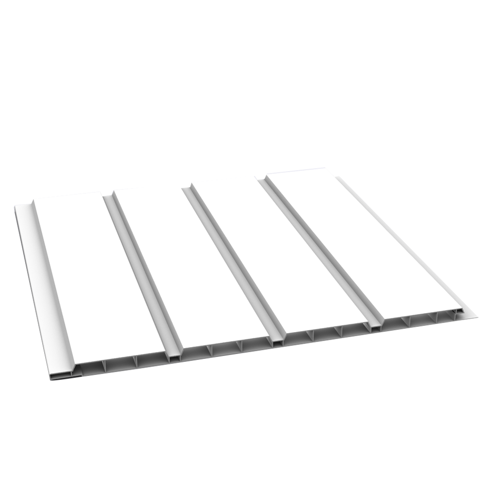 Lambris PVC SOUS FACE 250x6000mm - 4 frises - Blanc