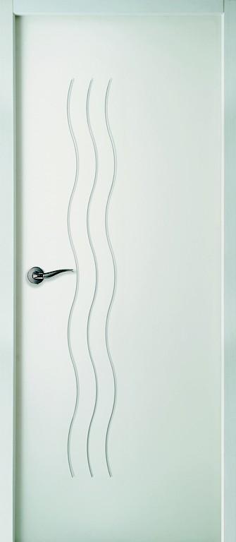 Bloc-porte Fin de chantier CASCADE à Recouvrement - Postformé Ame Alvéolaire - Huisserie EVO+ 50-72mm - Serrure PDDT - Poussant Gauche - 204x83cm - AXE 50MM