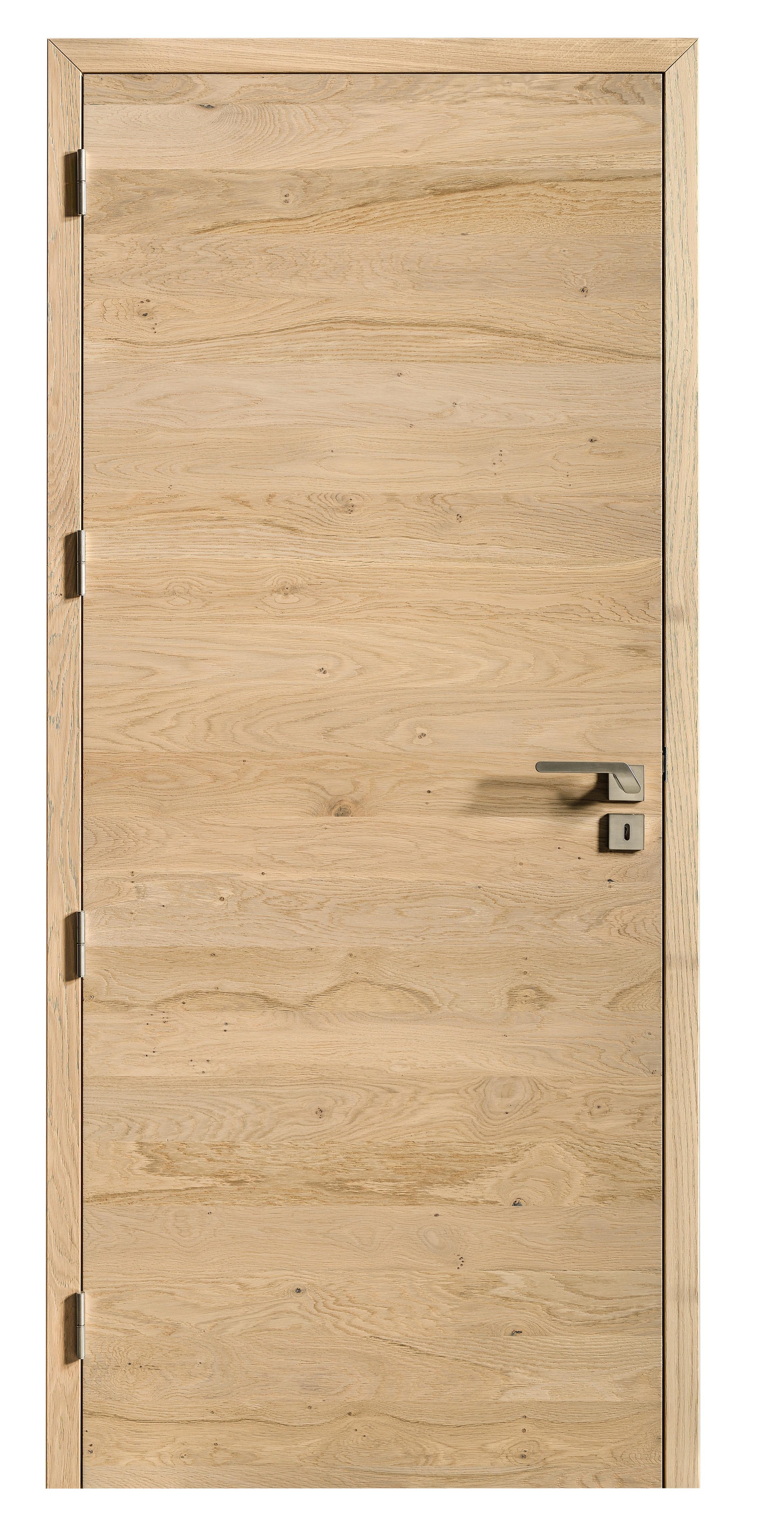Bloc-porte MODULO Nature Epure à Chant Droit Ame Chêne dosse mat -  Huisserie KM1 fin de chantier Cloison 72mm - Serrure PDDT - Poussant Droit - 204x83cm
