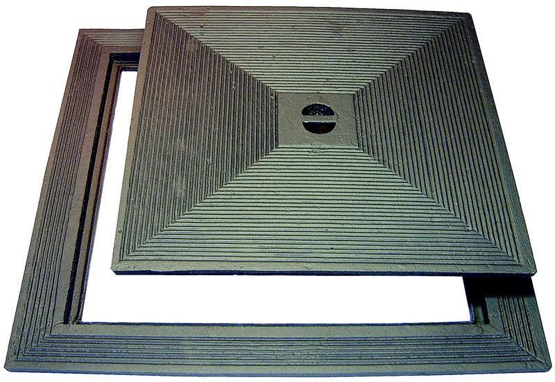 Châssis d'égout simple fond en fonte 60x60