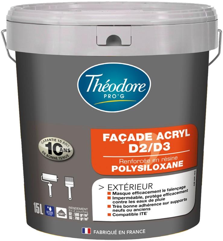 facade acryl d2-d3 blanc-btp 15 L