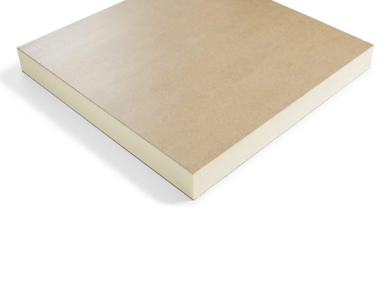 Panneau d'isolation thermique Eurothane Br Bio 80 mm 600 x 600 mm Bords droits R 3.6