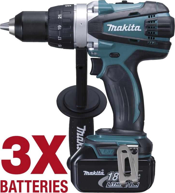 Perceuse visseuse 18 V Li-Ion 3 Ah Diam.13 mm 3 batteries Ref BDF458RFE3