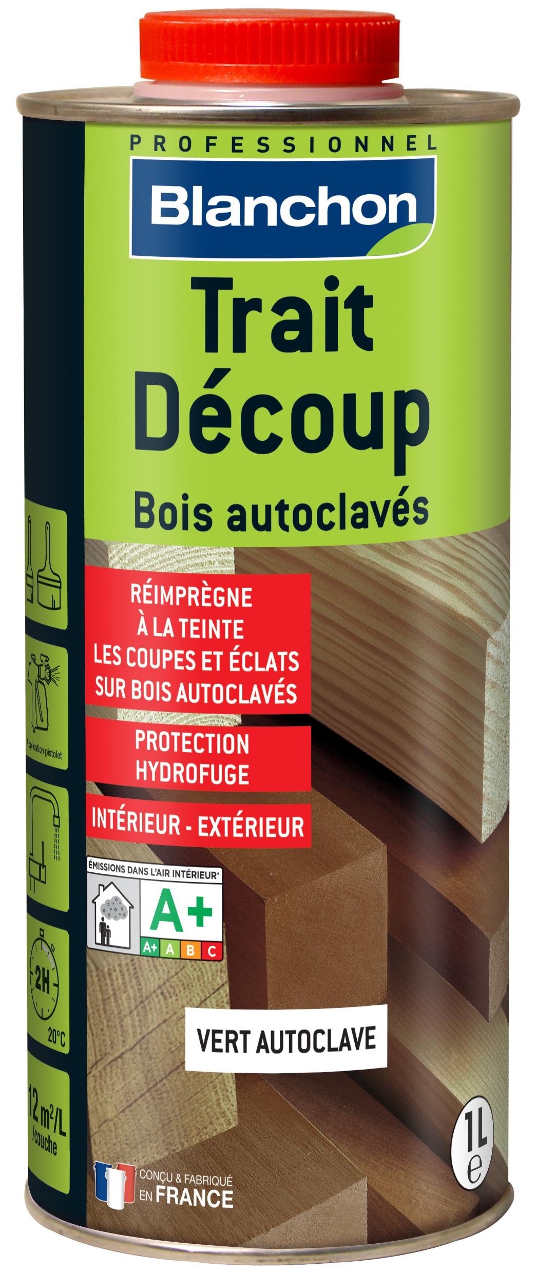 Traitement Bois Trait Découp - Vert Autoclave - Bidon de 1L