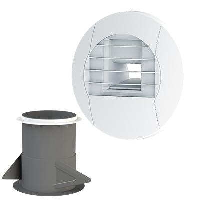 Kit bouche hygroréglable SDB 10/40 avec manchon Ø80MM- Autogyre