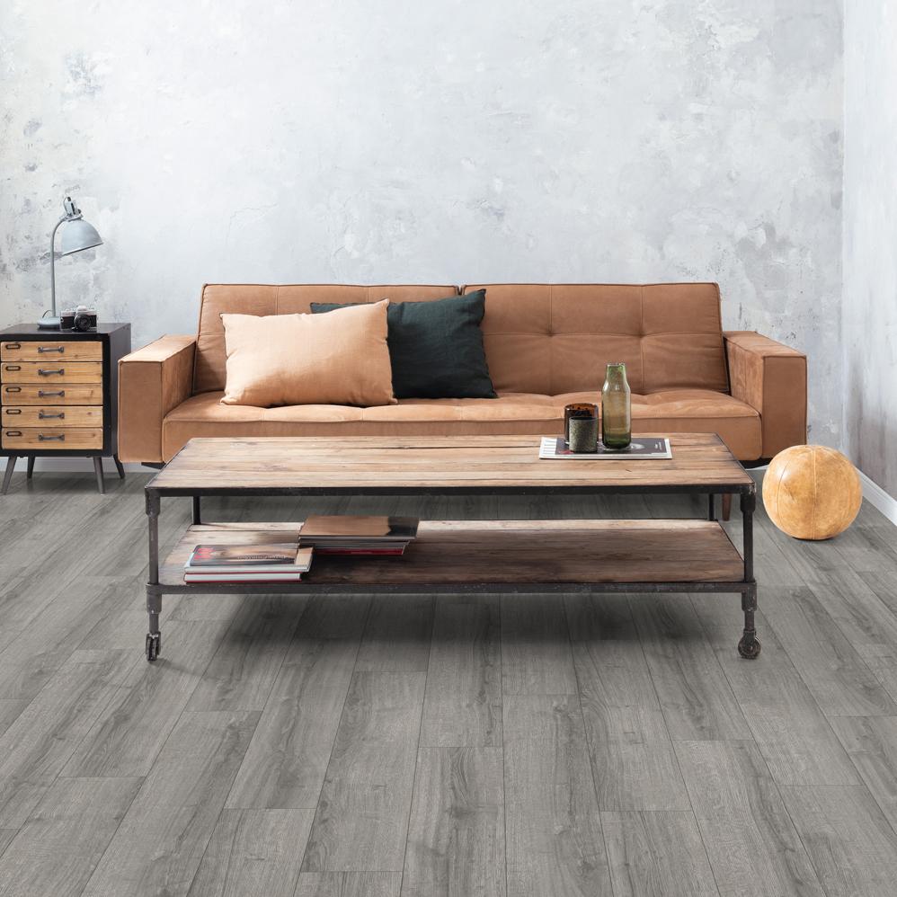 SOL STRATIFIE CLASSIC 8MM CLASSE 32 1292 X 193MM 4 chanfreins EPL205 Ch?ne Sherman gris clair