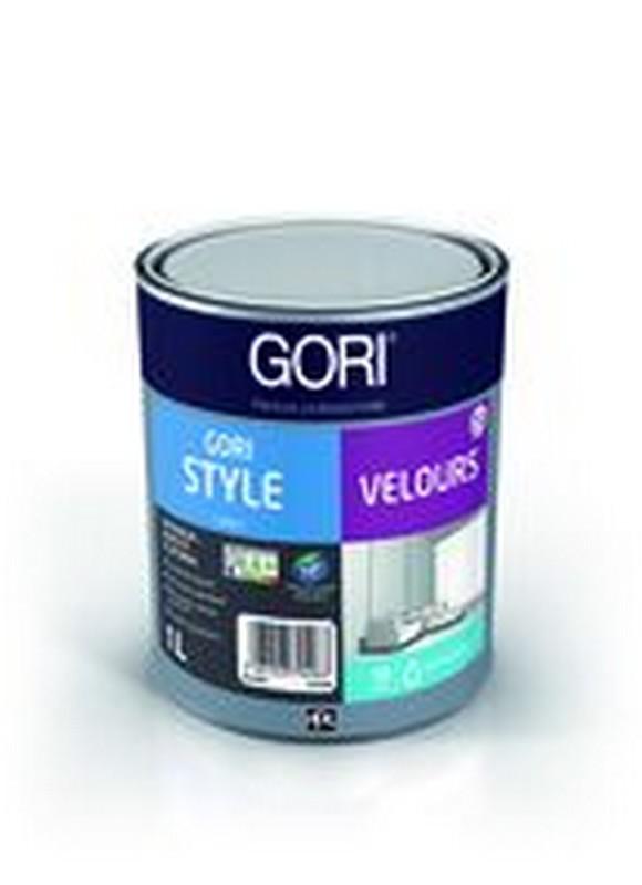 Peinture acrylique GORISTYLE Murs. plafonds et pièces sèches finition velouté blanc calibré 1L