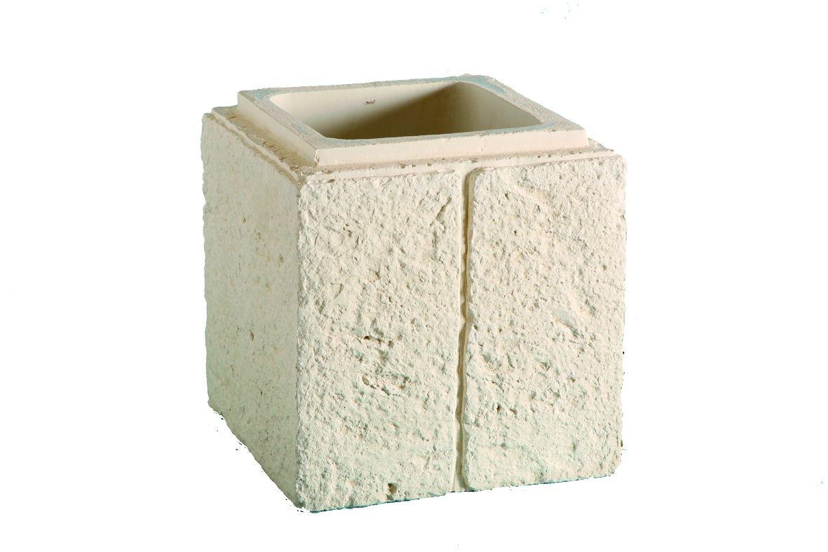 Elément de pilier RENAISSANCE L.47x l.47x Ht33cm - Coloris Ton Pierre