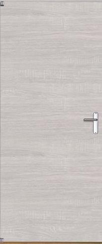 Porte réversible Alvéolaire RENOVE PORTE BILBAO Fin de chantier - Chêne Gris clair- Serrure PDDT  - 204x83cm